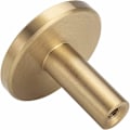 Pikkukuva 3 / 5: 4 kappaleen sarja, harjattua messinkiä seinäkoukut, 32mm x 35mm, kultaiset takki- ja pyyhekrokit kylpyhuoneeseen, naulakot, pyyhetelineet (pyöreä)