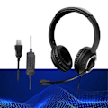Miniatyrbillede 3 af 5: USB-interface computer headset til online undervisning, støjreducerende headset til forretningsbrug, bærbar headset（Som vist）