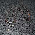 Miniatyrbild 4 av 5: Dww- Halsband i rostfritt stål och läder för män