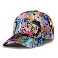 Miniatyrbild 4 av 5: Abstrakt Graffiti Basebollkeps Justerbar Snabbtorkande Polyester Andningsbar Solhatt För(K375)