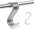 S-krokar [10-pack], S-formad metall, rostfritt stål, för köksskåp, små presenter