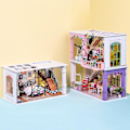 Miniatyrbild 3 av 5: Robotime rolife diy dockhus i trä miniatyrhus handgjorda leksaker för födelsedagspresent（Som foto，Dgf03）