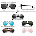 Pikkukuva 5 / 5: Ultralight Vintage Polarized Miesten Naisten Aurinkolasit Merkki Designer Pilot Ajo Aurinkolasit Uv400（peili pink）
