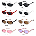 Miniatyrbillede 2 af 5: Fashion Oval Frame Solbriller Retro Solbriller Kvinder Okulary Små Nuancer Polariseret Briller Uv400 Solbriller Gafas（C03）