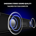 Miniatyrbilde 3 av 5: Liten Bluetooth-høyttalerkabel Mini Bar Lang Stripe 3D Surround Bass Bærbar høyttaler Subwoofer for PC（Flerfarget）