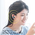 Miniatyrbillede 4 af 5: Trådløse øretelefoner med Bluetooth 5.2, opladningsetui, mikrofoner, fingeraftrykskontrol og strømdisplay（BK）