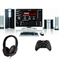 Miniatyrbillede 3 af 4: Læder USB-kablet stereo mikrofon hovedtelefon mikrofon headset til Sony Ps3 Ps4 Pc-spil