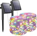 [2-pack] Solcellsslinga Utomhus, 12m 120 LED Vattentät 8 Lägen Dekorationsbelysning [energiklass A+++]