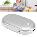 Pikkukuva 1 / 5: 2024Taskulämmitin Alumiiniseos 2400mah USB Mini Power Bank Talviretkeilyyn Ulkoiluun Hopea