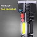 Miniatyrbild 4 av 5: Ficklampa LED ficklampa nio lampor i en starkaste utomhusficklampa 100 000 lumen (E)