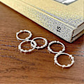 Miniatyrbild 5 av 5: Silver Anti-ångest Ring för Kvinnor Män Fidget Ringar för Ångest Ångest Ring med Pärlor Spinner Ring för Ångest Snurrande Ring8