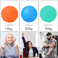 Miniatyrbild 4 av 8: Handterapiboll Set 3 Finger Handled Artros Träning Handövningsboll Handterapi Övningsboll Silikon Fingerförstärkare (Flerfärgad)