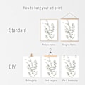 Miniatyrbild 4 av 4: Set med 4 blommiga köksväggkonst Boho-blad Eucalyptus-växtväggtryck (ORAMAD) (8x10)