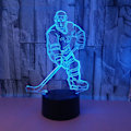 Miniatyrbilde 4 av 5: 3D nattlys Ishockeyutøver 3D illusjonsseng