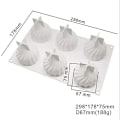 Miniatyrbillede 4 af 5: Kageform Silikoneforme 6 Hulrum Spiral Slotform Silikoneform Kage Mousseform