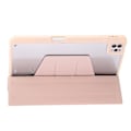 Pikkukuva 2 / 5: iPad Pro 12.9 -kotelo, kolminkertainen jalusta, automaattinen herätys-/unitila, PU-nahkaa + TPU + akryylinen pyörivä kansi (tyyppi B iPad Pro 12.9 (2020), vaaleanpunainen, vaaleanpunainen)