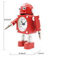 Miniatyrbild 3 av 4: Sängklocka, robotklocka, studenthemdekoration skrivbordsklocka