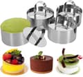 Rustfrit stålkageringe 3 x 3 tommer dessert mousse og bagning af wienerbrød form sæt med 4