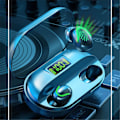 Miniatyrbillede 1 af 5: Hi-Fi-hovedtelefoner med lysende LED-åbning, touch-kontrol, digitalt display, Bluetooth 5.3, trådløse øretelefoner, headset