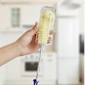 Pikkukuva 3 / 5: Pitkävartisella joustavalla pullonpuhdistusharjalla keittiön teepannun puhdistustyökalu（keltainen）