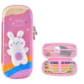 Etui med romslig kapasitet for barn - 3D tredimensjonalt multiromsetui for elever - Mini Bunny