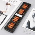 Miniatyrbillede 3 af 5: 17-cifret Abacus Soroban Perler Kolonne Traditionel Børneskole Matematik Læringshjælpemidler Kaesi