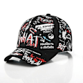 Miniatyrbild 3 av 5: 4-8 år barns snapback keps för pojke och flicka mode graffiti basebollkeps（E vit）