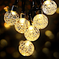 Pikkukuva 1 / 5: Aurinkokennovalolliset valosarjat, 50 LED-kristallipalloa, IP65-vedenkestävä, ylimääräinen USB-liitin, 8 tilaa, sisä- ja ulkokoristevalot