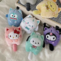 Miniatyrbilde 2 av 5: Sanrio Kuromis Cross-dressing Cat Doll Keychain Backpack Pendant Plush Toys（A6 Keychain）