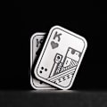 Miniatyrbilde 1 av 4: Magnetiske metallfidgetleker - Metallpoker Push Card Fidget Slider Stress Fingertip Metal Push Coin Poker（K）