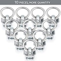 Miniatyrbild 5 av 5: L-spår Flygplans Aluminium Enstaka Stud Montering Tie Down Ankare Snabbkrok (6PCS)
