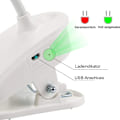 Miniatyrbild 3 av 6: USB Uppladdningsbar Batteriklämlampa, Dimbar Ögonskydd Skrivbordslampa, Touchkontroll (1 Förpackning)