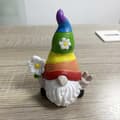 4 tum, 1 st, Halloween Dekorationer Trädgård, Stolt tomte Regnbåge Tomte Resin Tomte Staty