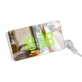 LED Digital Väckarklocka Spegel Väckarklocka Med Dimmer Snooze Temperaturfunktion För Sovrum Kontor Resor Usb Ström