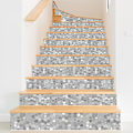 Miniatyrbillede 2 af 5: Numb 3d Sølv Mosaik Trappe Stickers Selvklæbende Trin Stickers Trappe Sticker Trappe Væg Stickers Hjem Indretning (Sølv Mosaik)