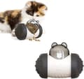 Katte- og hundegodbid-legetøj, træningsbold til små og mellemstore hunde, godbiddispenser-legetøj, sort