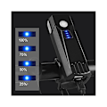 Miniatyrbilde 5 av 5: Dww - Dobbel lykt svart sykkel frontlykt T6 dobbel pære høylys hornlampe USB oppladbar multifunksjonell terrengsykkel nattlys