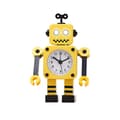 Led Deformationsrobot Söt Barn Pojke Flicka Cartoon Väckarklocka Sovrum Vardagsrum Metall Väckarklocka（Gul）