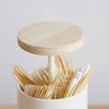 Miniatyrbild 2 av 5: Pop-Up Tandpetarehållare, Automatisk Tandpetare Dispenser, Tandpetare Förvaringslåda - Trä