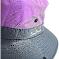Miniatyrbilde 4 av 5: Dame Hestehale Solhatt UV-beskyttelse Foldbar Mesh Bred Bremskjerm Strand Fiskehatt（Lilla）