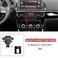 Miniatyrbillede 4 af 5: Elegant Bil Mobiltelefonholder Til Mazda Cx-4 Cx-5 Cx-8 2013-2022 Luftventilationsbeslag（Sort-02）