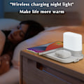 Miniatyrbilde 1 av 5: Atmosfære nattlys trådløs lader smart kreativ nattbord multifunksjonell bordlampe