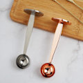 Miniatyrbild 3 av 5: Multifunktionell kaffesked pulverhammare tamper espressosked redskap (guld)