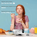Miniatyrbild 4 av 8: LED digital väckarklocka med 180° projektion, stor LED-display med USB-port, snooze dubbelalarm, 4 projektionsljusstyrkor med automatisk dimmer