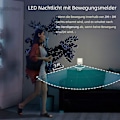 Miniatyrbillede 3 af 5: 1 LED natlys stikkontakt med bevægelsessensor, stiklys lysstyrke trinløs