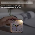 Miniatyrbillede 3 af 4: Stille vækkeure Sengeborde Ikke-tikkende Batteridrevne Bordure Lysende Stort Display Snooze