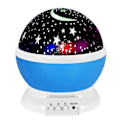 Miniatyrbillede 1 af 4: Blå LED Stjernehimmel Projektionslampe Roterende Projektionslampe USB Stjernehimmel Lampe Romantisk Projektionslampe Fuldt Ud Af Stjernehimmel