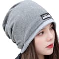 Slouchy Beanie Hue Til Mænd Og Kvinder Elastisk Letvægts Bomuldshue (Mørkegrå)