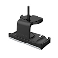 Miniatyrbillede 1 af 5: For Quest3 VR-grebsopladningsbase 3 headset blændende farveopladningsholderoplader, sort（sort）