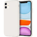 Miniatyrbild 1 av 5: Silikonfodral för iPhone 11 (2019) 6,1 tum, Silkeslen Yta Helkroppsskyddande Fodral, Stötsäkert Omslag med Mikrofiberfoder (Vit)